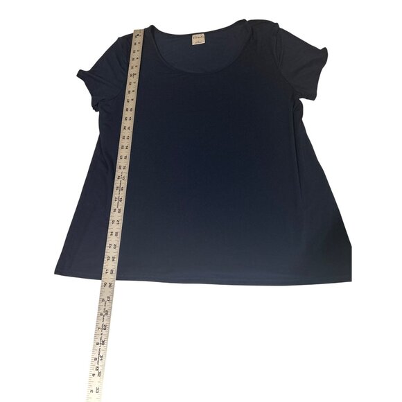 Soma Womens Navy Blue Short Sleeve Casual Everyday Minimalist Top, Size Large - Picture 7 of 7